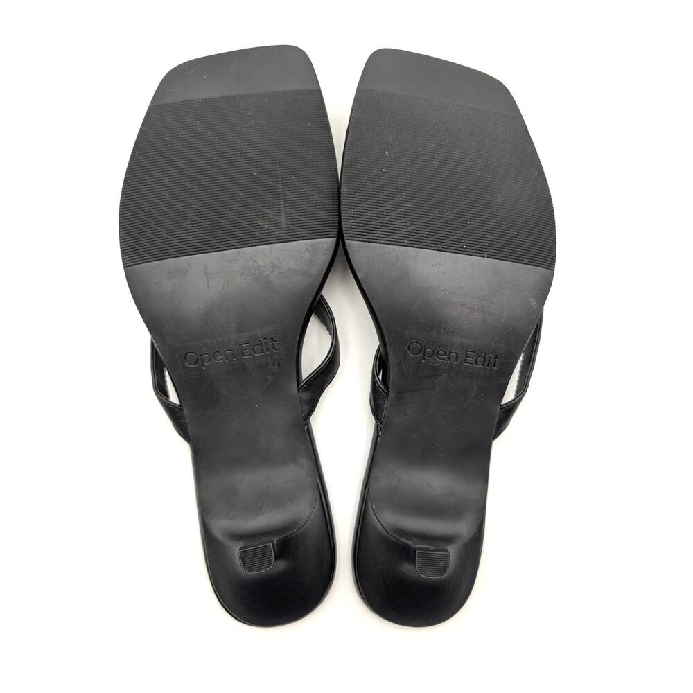 Open Edit Tori Slip-On Kitten Heel Sandal Women's Black Size US9-9.5 - Picture 6 of 10